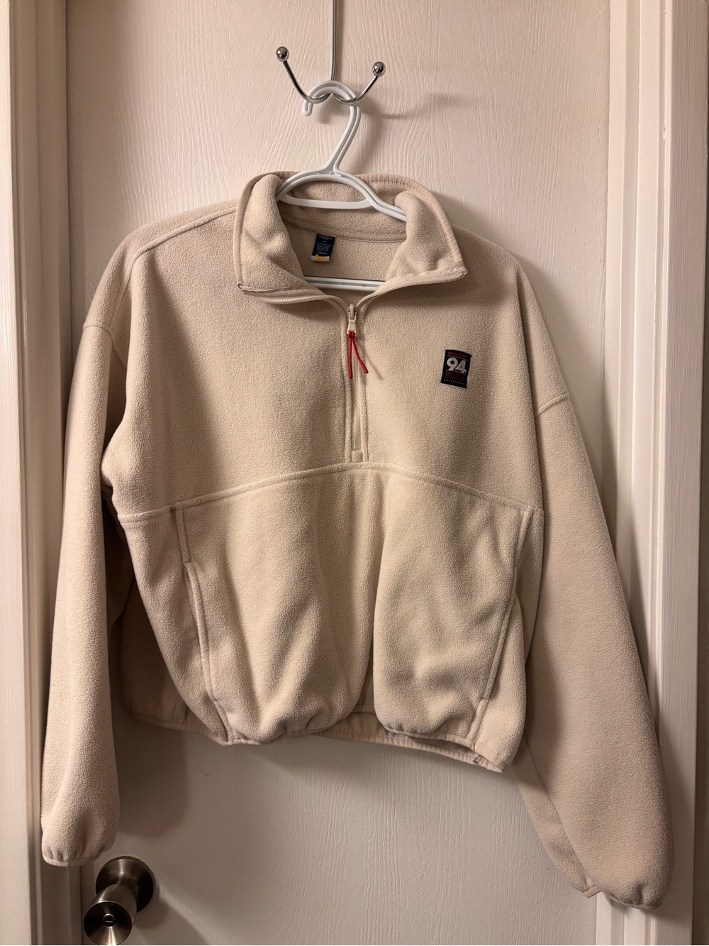 Old Navy Beige Quarter-Zip Fleece Pullover